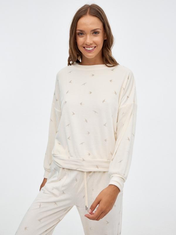 In Side Pijama Terciopelo Print