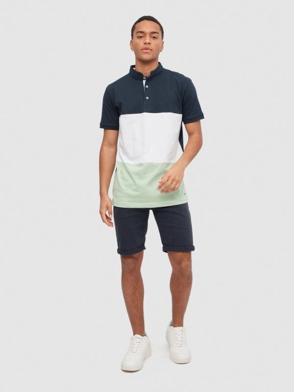 In Side Polo Color Block