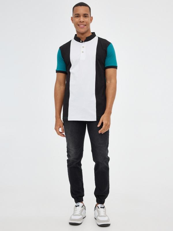 In Side Polo Color Block