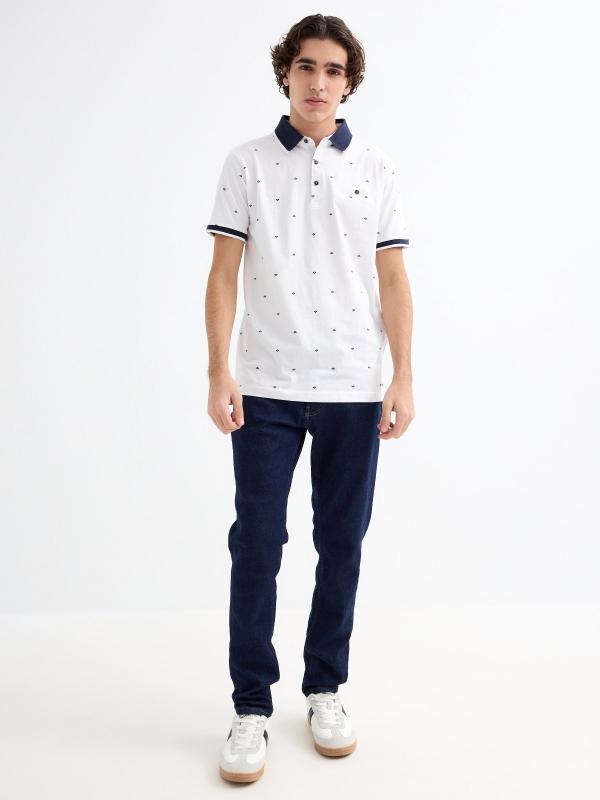 In Side Polo Con Estampado Miniatura