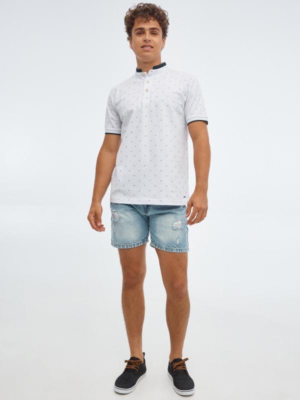 In Side Polo Cuello Mao Motivos