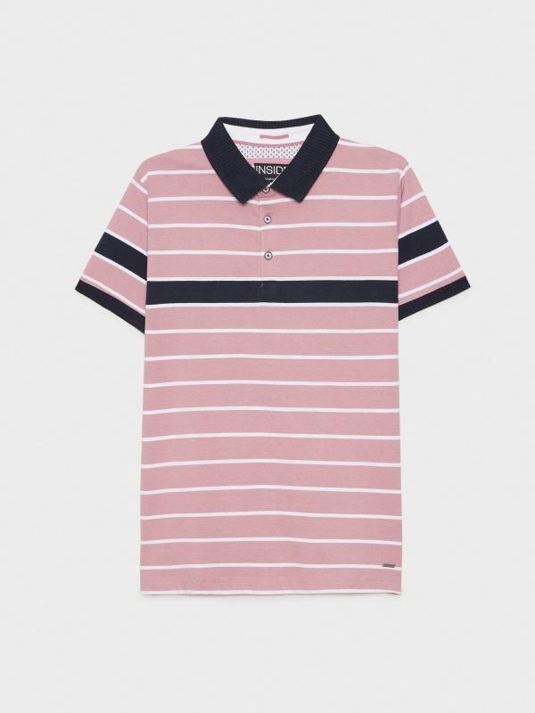 In Side Polo De Rayas Con Contraste