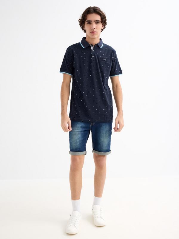 In Side Polo Estampado Miniprint