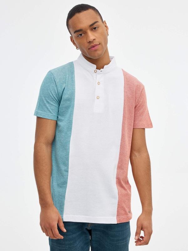 In side Polo piqué color block