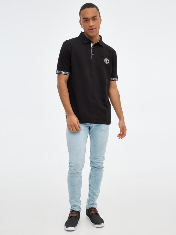 In Side Polo Puños Print