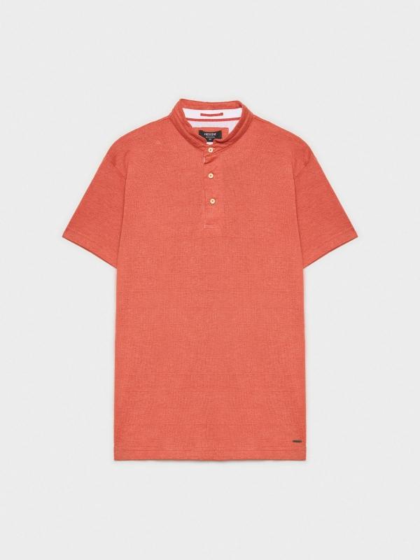 In Side Polo Textura Cuello Mao