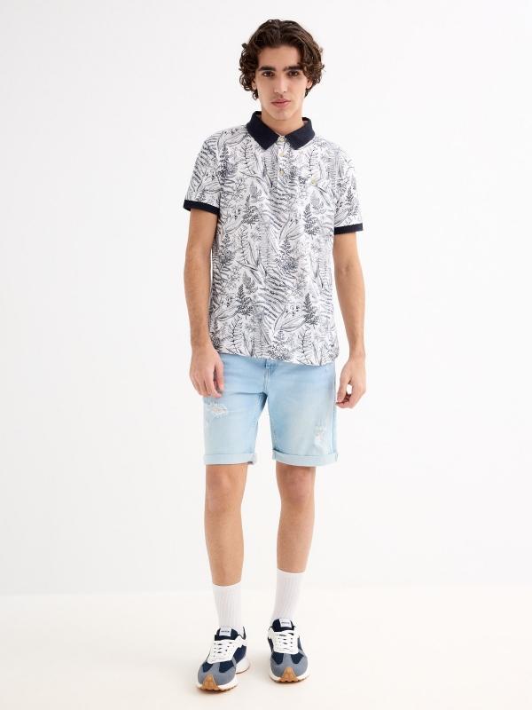 In Side Polo Tropical Cuello Camisa