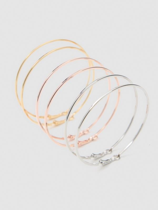 In Side Set 3 Pendientes Aro Combinados