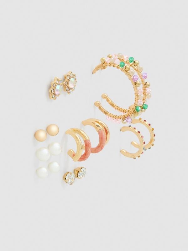 In Side Set 9 Pendientes Dorados