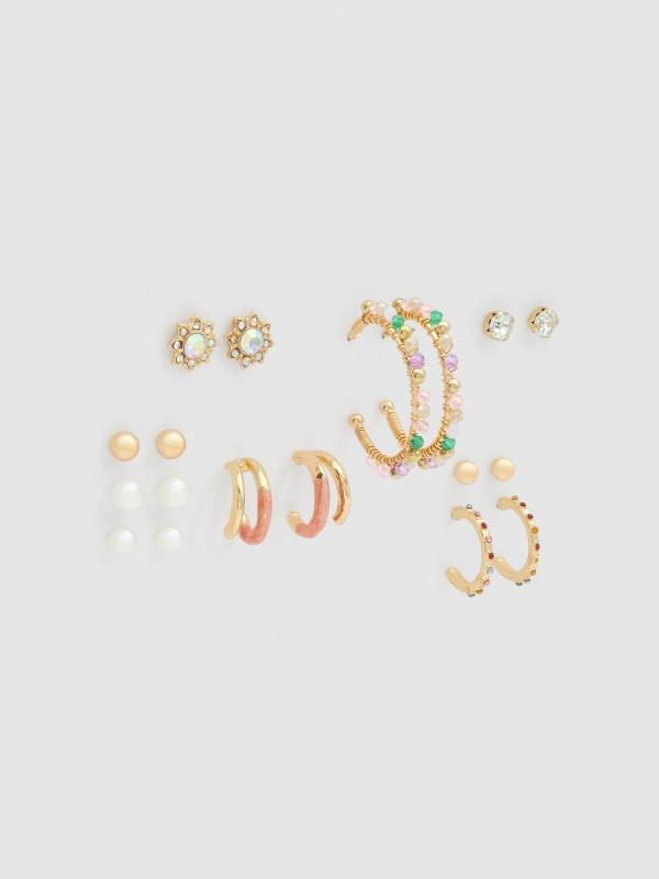 In side Set 9 pendientes dorados