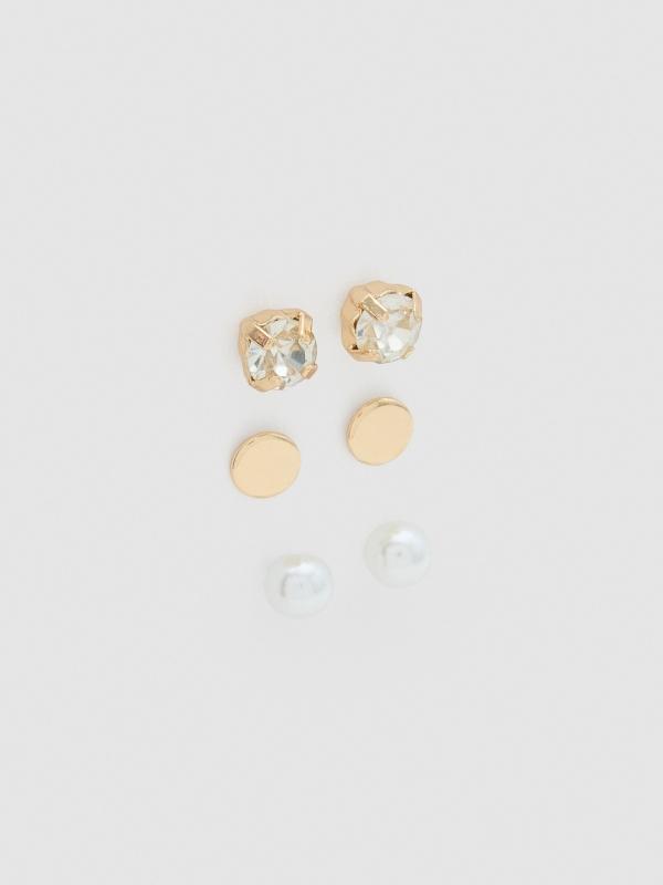 In side Set pendientes aro dorados pack 6