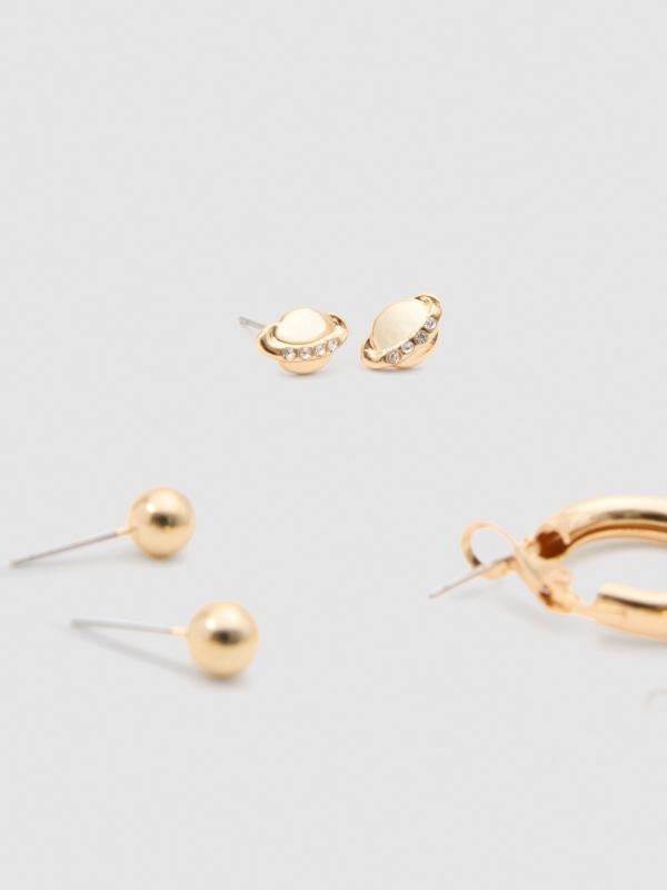 In Side Set Pendientes Dorados Pack 9