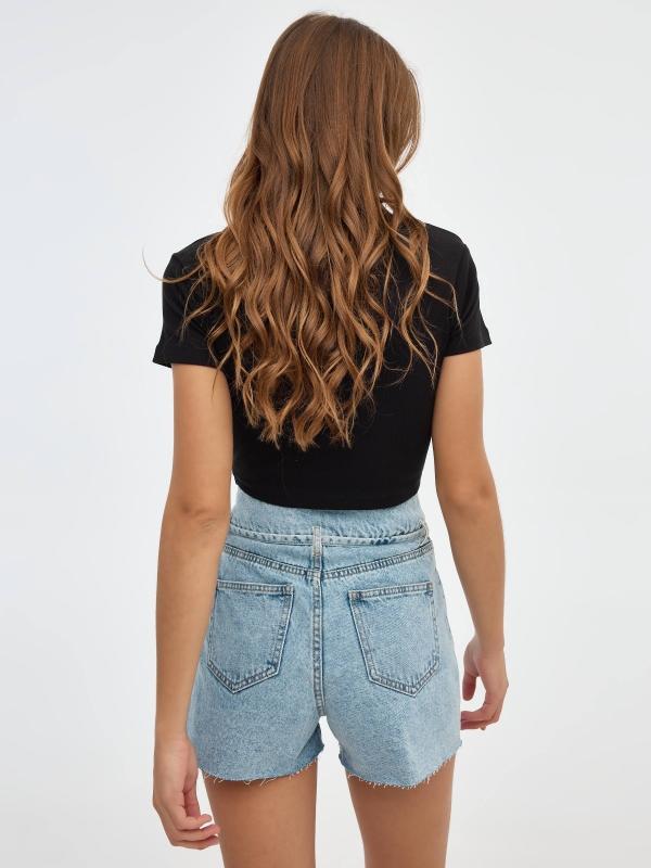 In Side Short Con Cinturon Denim