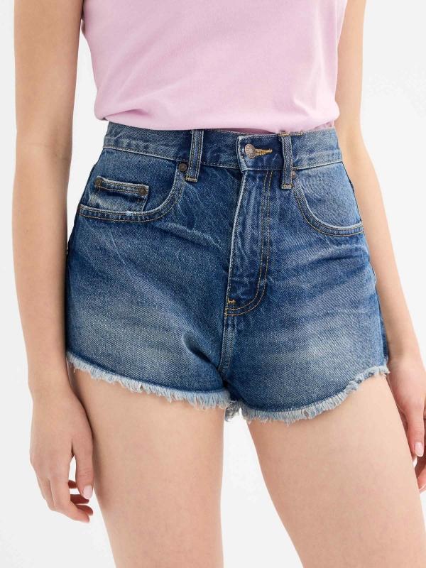 In Side Short Denim Desflecados