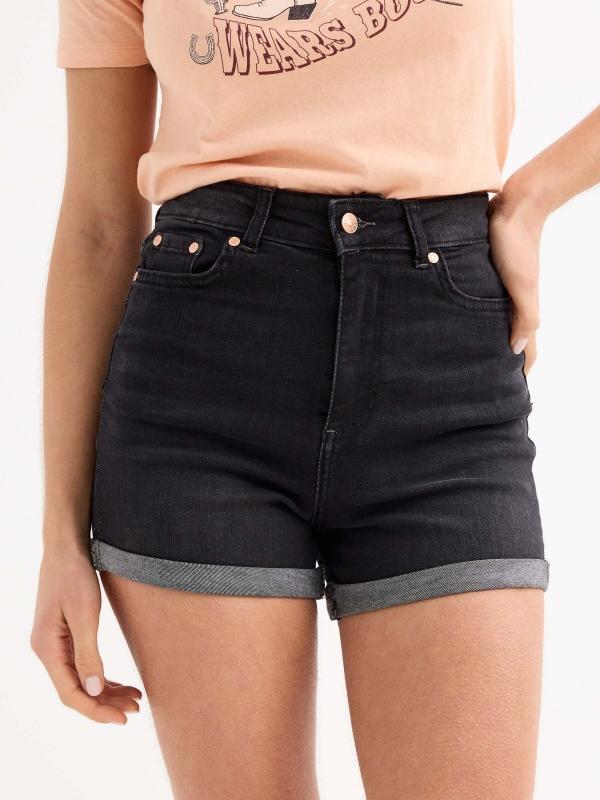 In Side Short Denim High Rise Slim