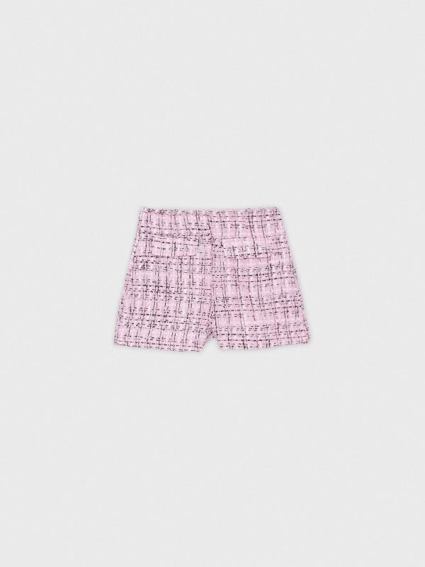 In Side Short Jacquard Print Con Bolsillos