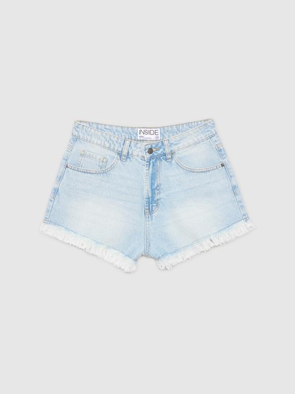 In Side Shorts Denim Bajo Desflecado