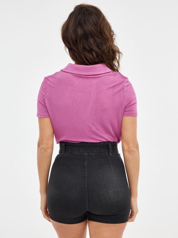 In Side Shorts Denim Con Cinturón