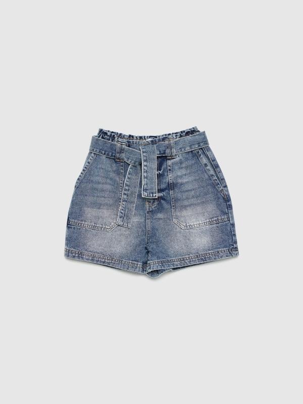 In Side Shorts Denim Con Lazo