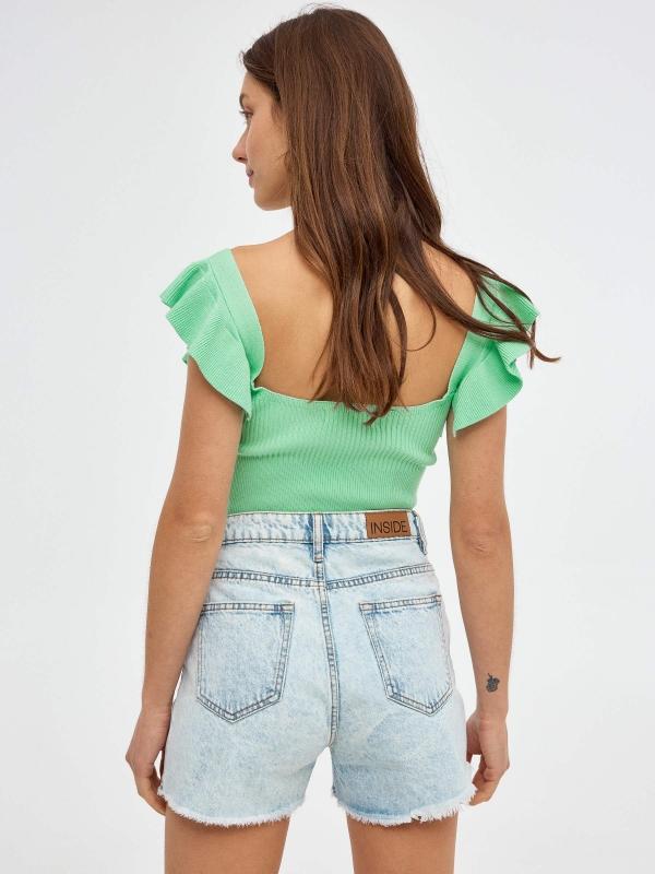 In Side Shorts Denim Desilachados