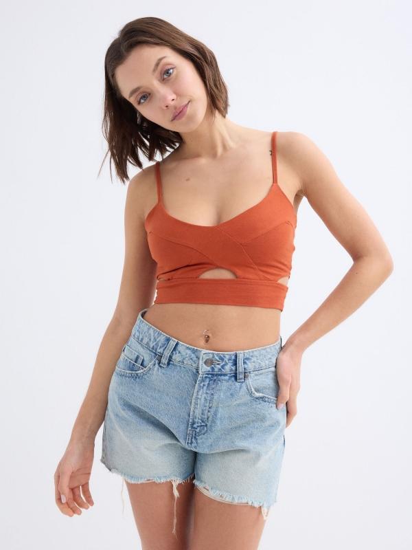 In side Shorts denim tiro bajo