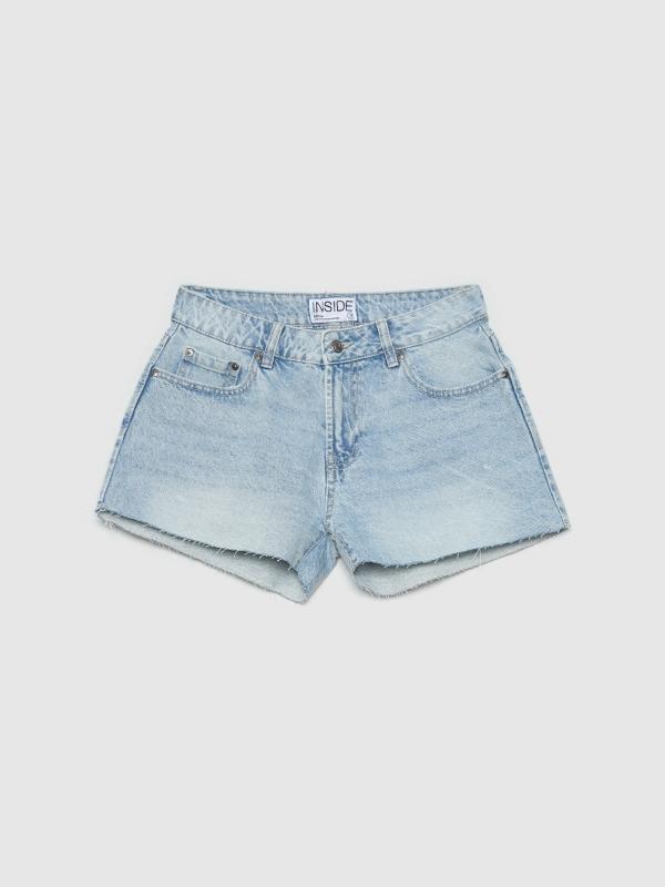 In Side Shorts Denim Tiro Medio