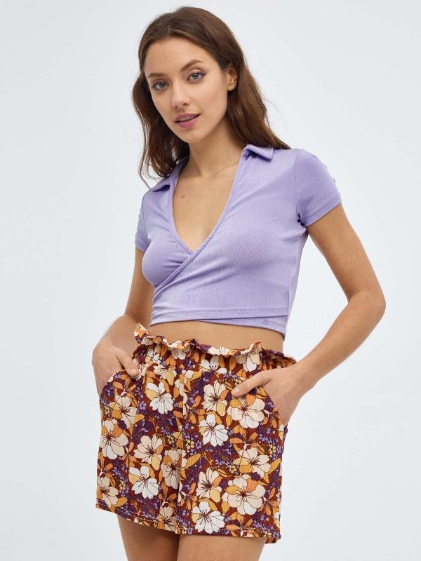 In side Shorts fluidos print