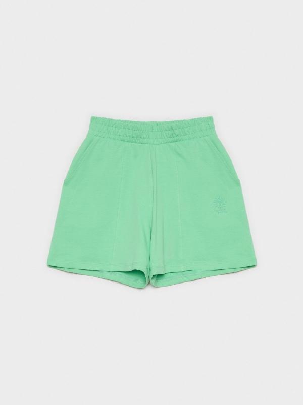 In Side Shorts Verde Felpa