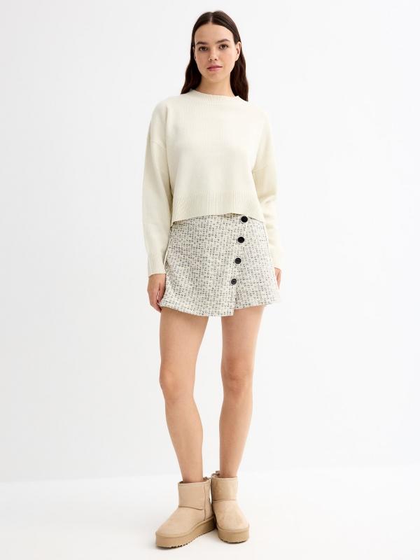 In Side Skort Jacquard