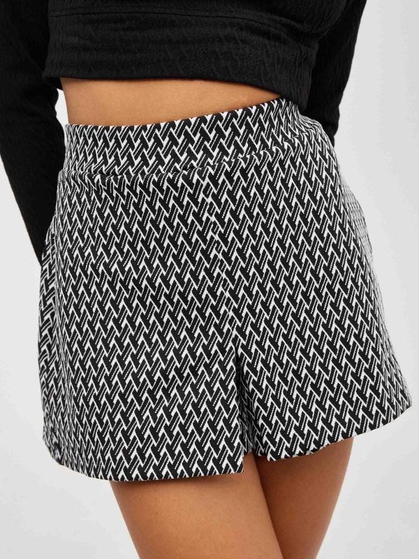 In Side Skort Jacquard Geométrico