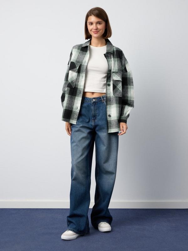 In Side Sobrecamisa De Cuadros