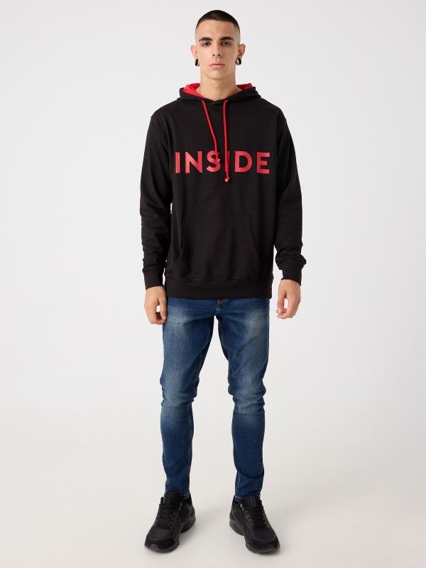 In side Sudadera básica canguro