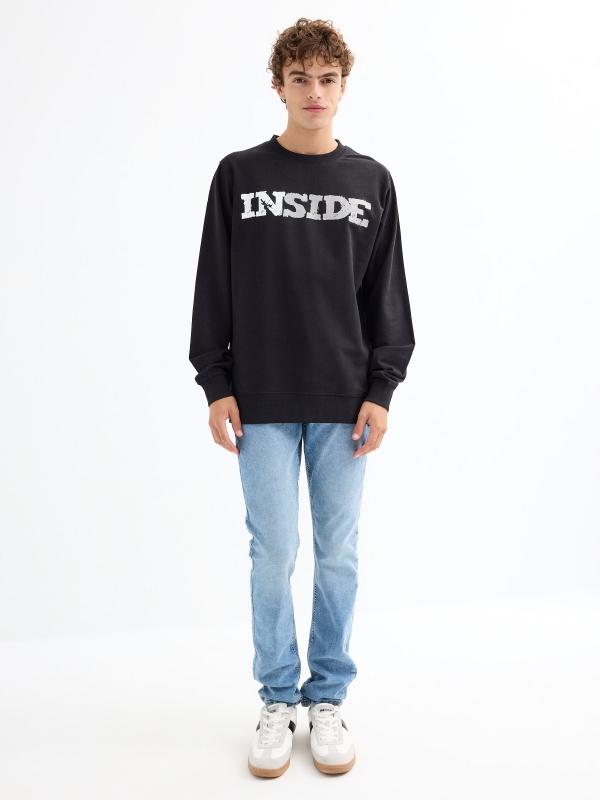 In Side Sudadera Básica Manga Larga Logotipo