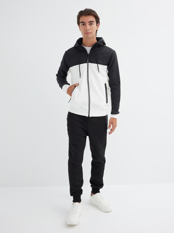 In Side Sudadera Bolsillos Con Cremalleras