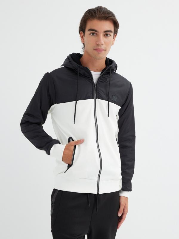 In side Sudadera bolsillos con cremalleras