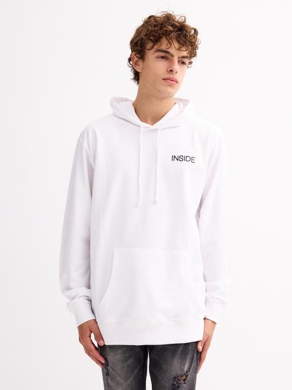 In side Sudadera canguro con logo