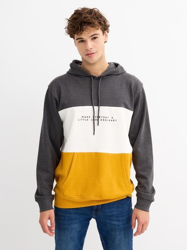 In side Sudadera capucha color block