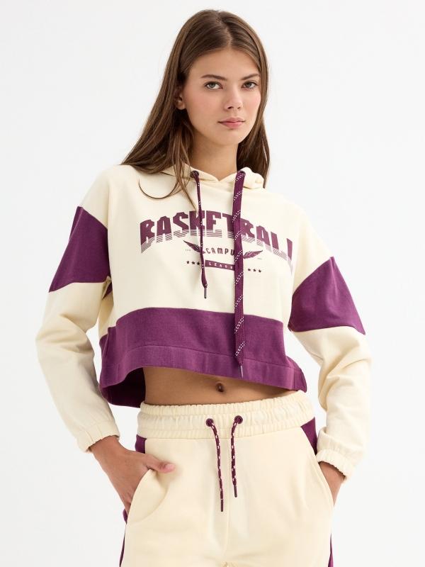 In side Sudadera capucha con estampado