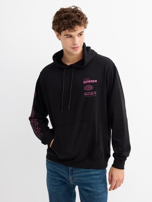 In side Sudadera capucha print