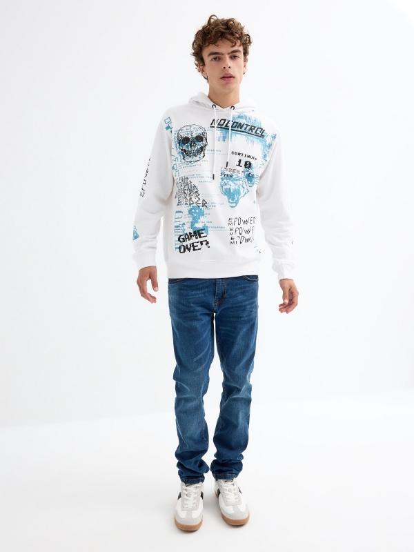 In Side Sudadera Capucha Print