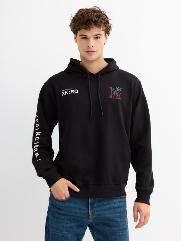 In side Sudadera capucha print