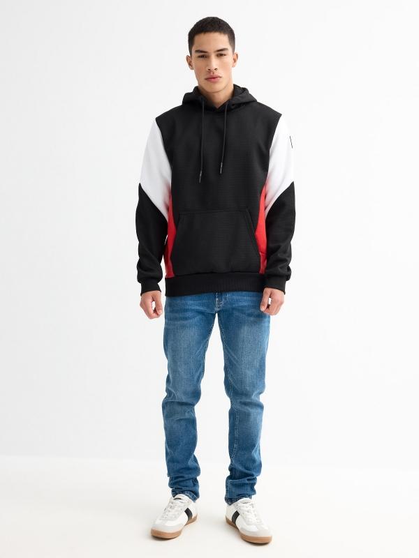 In Side Sudadera Color Block Bolsillo