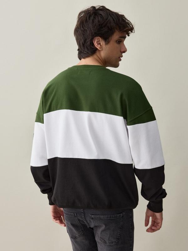 In Side Sudadera Color Block Verde