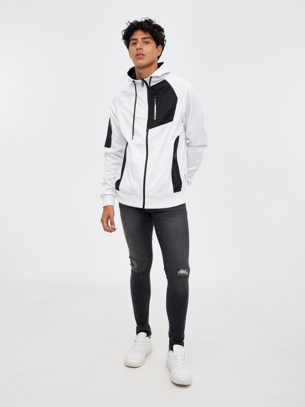 In Side Sudadera Con Cremallera Multibolsillos