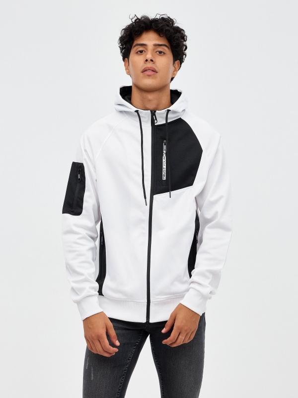 In side Sudadera con cremallera multibolsillos