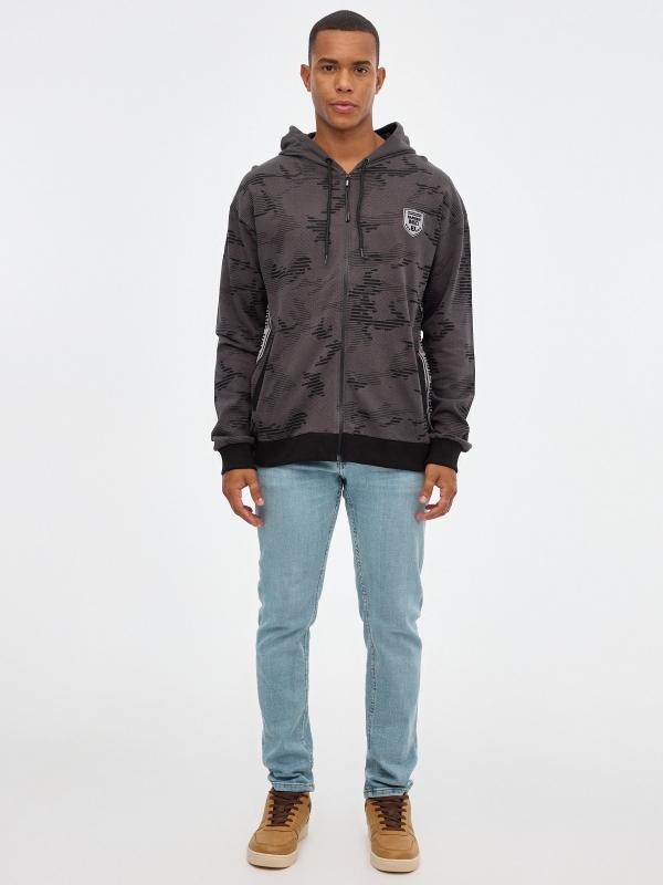 In Side Sudadera Cremallera Camuflaje