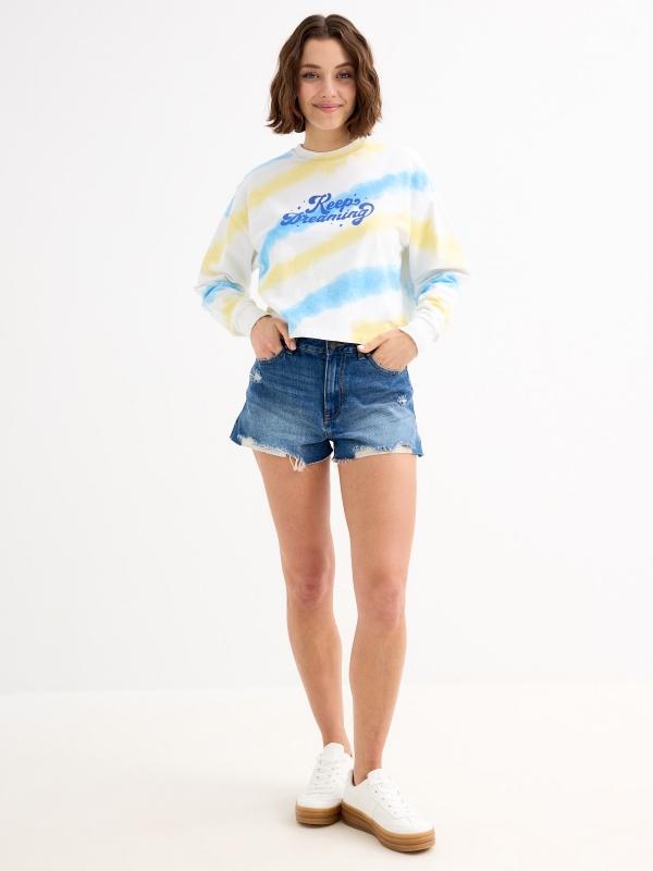 In Side Sudadera Crop Keep Dreaming