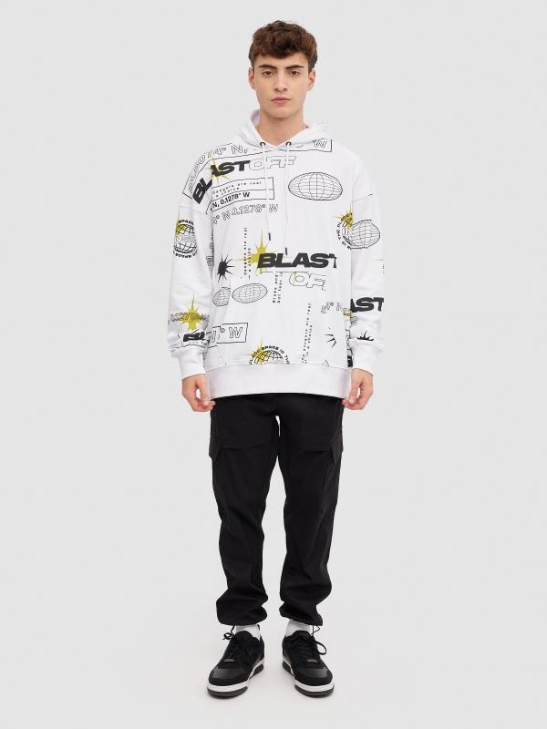 In Side Sudadera Gráfica Con Capucha