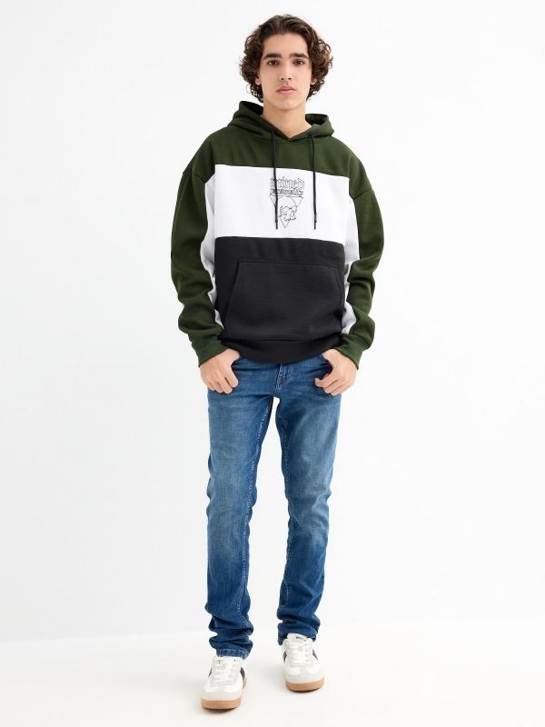 In Side Sudadera Oversize Con Capucha Verde