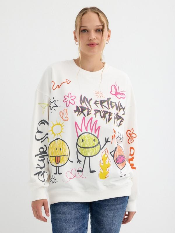 In side Sudadera oversized Pure Fire